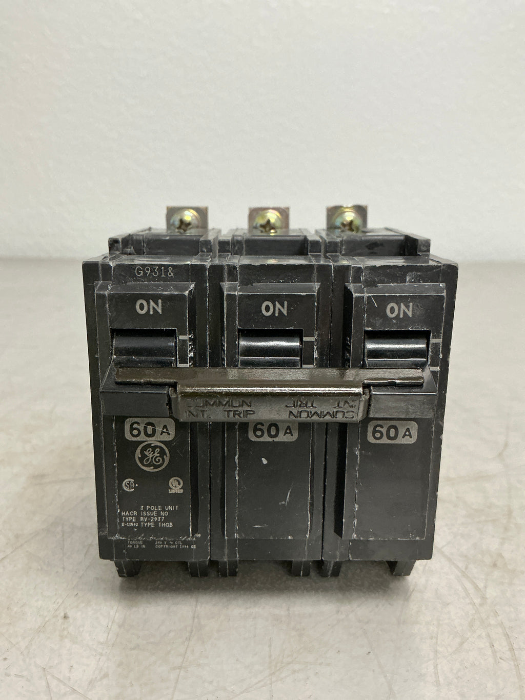 Used THQB32060 3 Pole, 60 Amps, 240 Volts