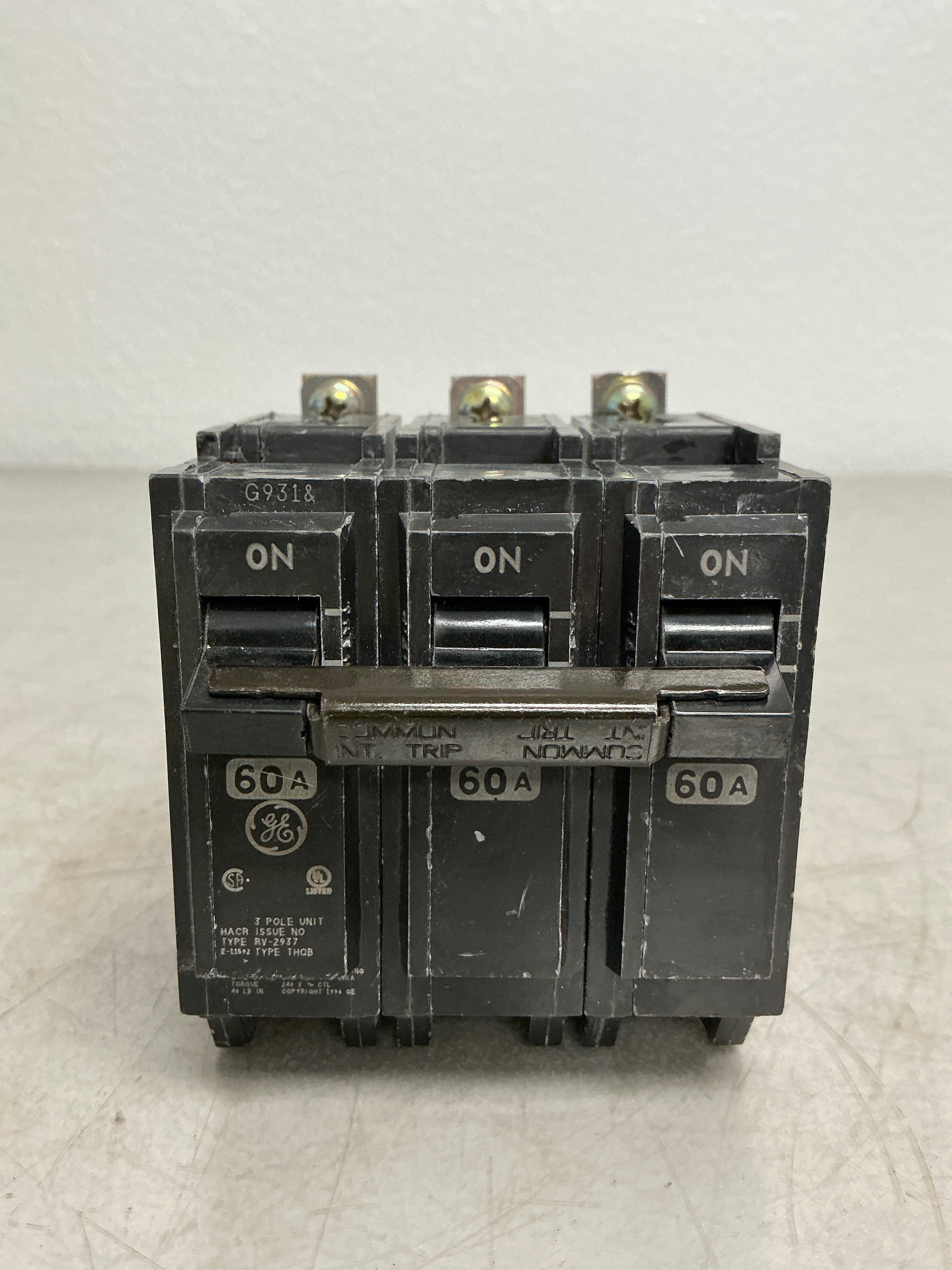 Used THQB32060 3 Pole, 60 Amps, 240 Volts