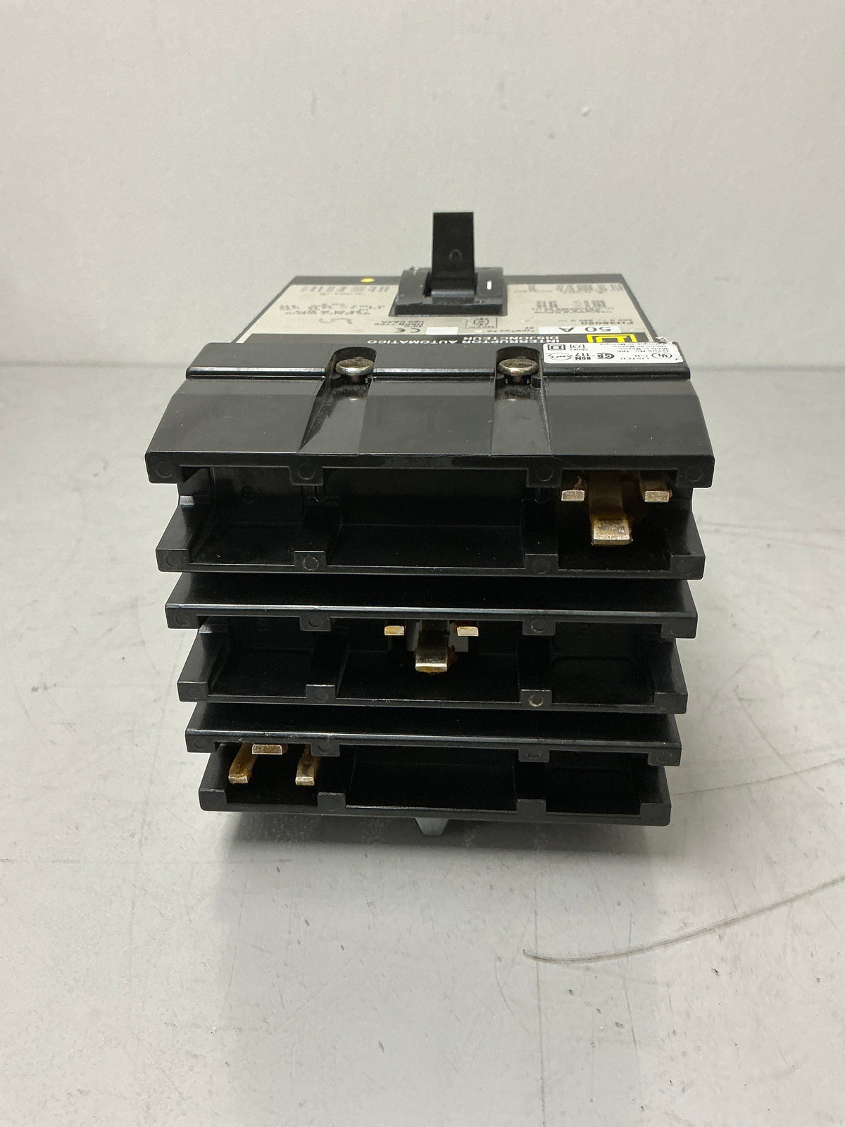 Used Square D FH36050 3 Pole, 50 Amps, 600 Volts, Circuit Breaker