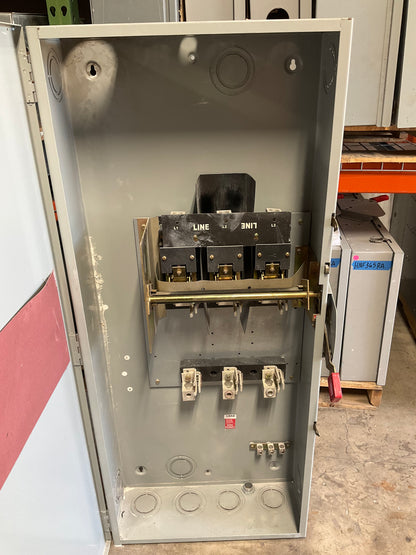 Used GE TH3365 Disconnect 400 Amp 600 Volt Fusible Indoor