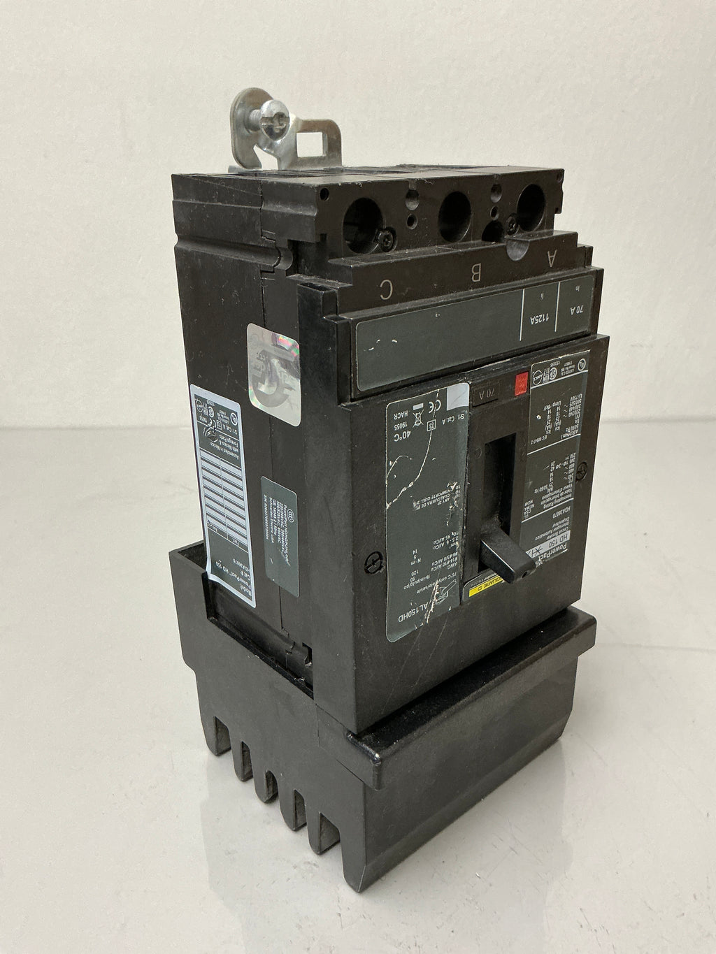 Used Square D HDA36070 3 Pole, 70 Amps, 600 Volts Circuit Breaker