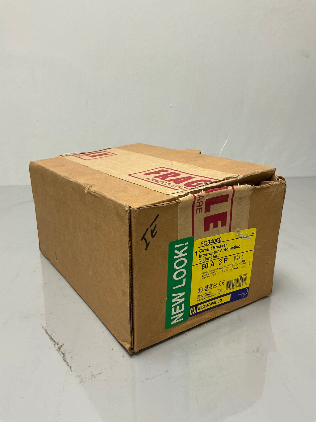 New Square D FC34060 3 Pole, 60 Amps, 480 Volts Circuit Breaker