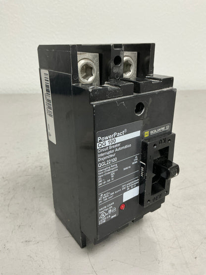 Used Square D QGL22100 2 Pole, 100 Amps, 240 Volts