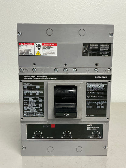 Used Siemens HJXD63B400 3 Pole, 400 Amps, 600 Volts