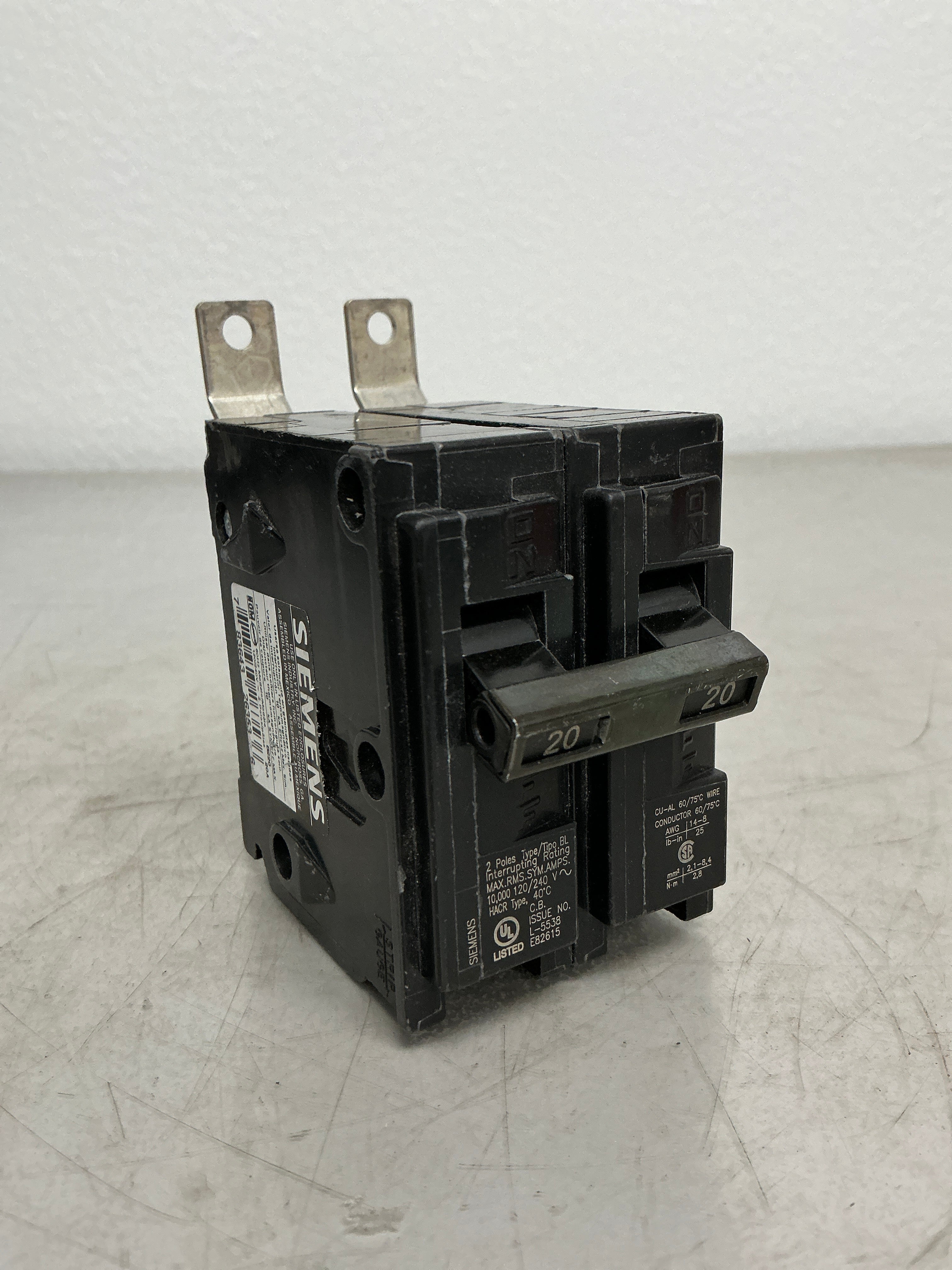New Siemens B220 2 Pole, 20 Amps, 240 Volts