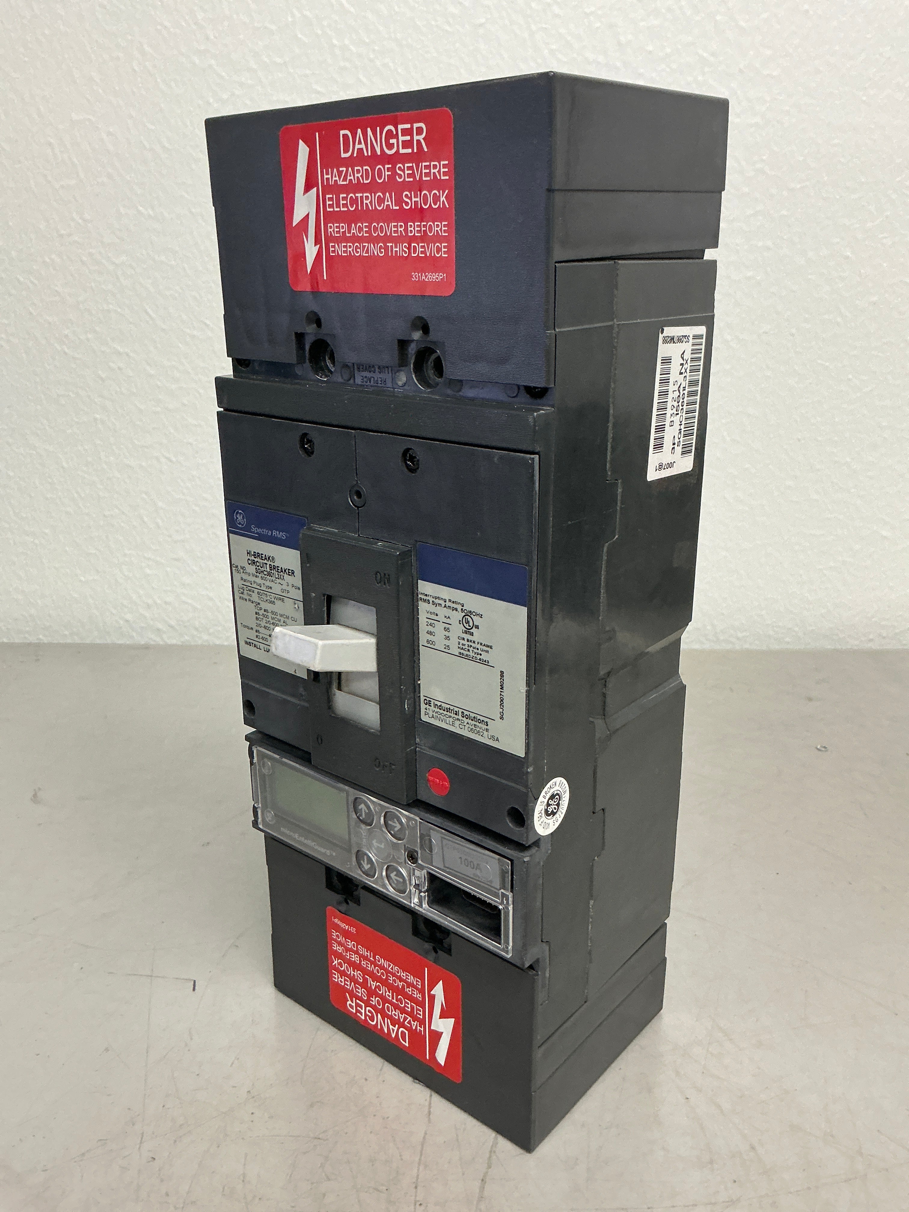 Used SGHC3601L3XX 3 Pole, 150 Amps, 600 Volts