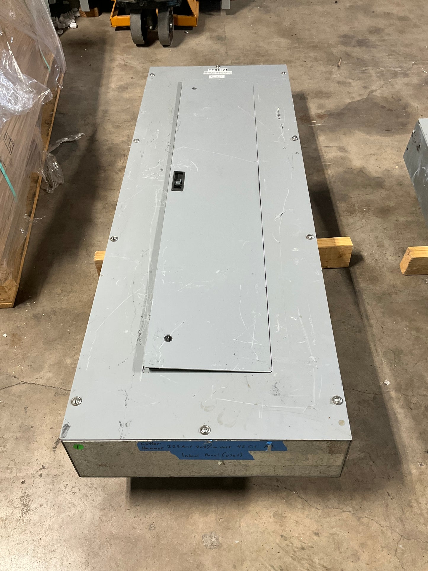 Used Cutler-Hammer Panelboard PRL-1A 225 Amp Main Breaker 208/120 Volt 42 Circuit (item#p3)