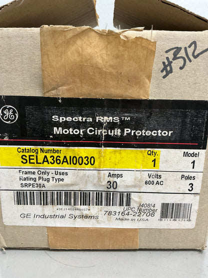 New SELA36AI0030 3 Pole, 30 Amps, 600 Volts