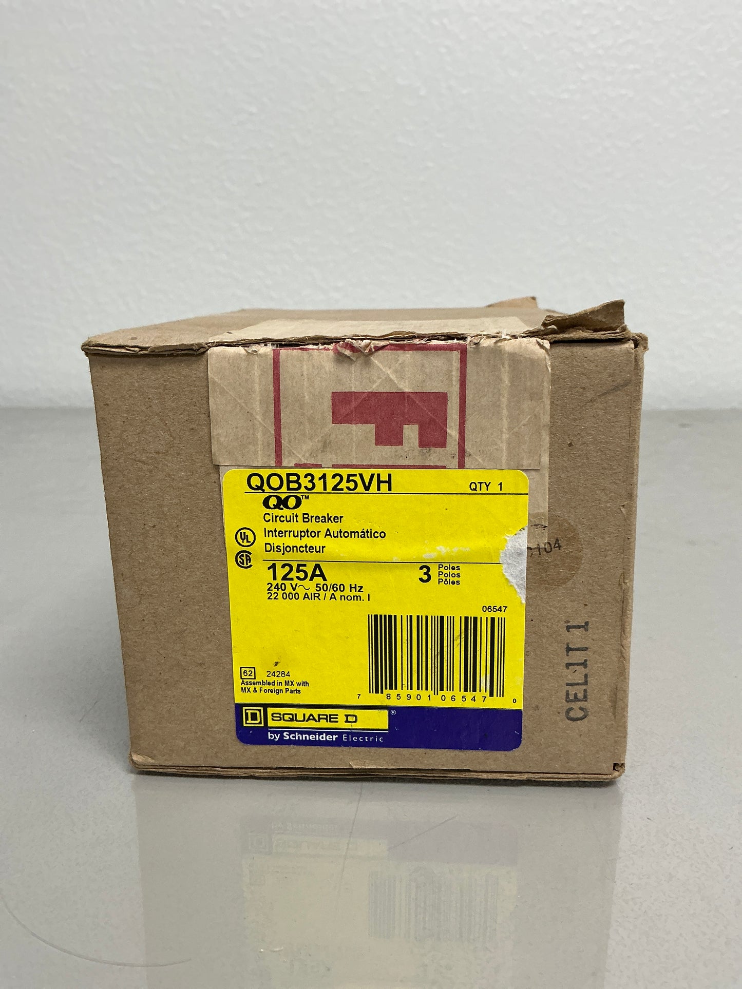 New Square D QOB3125VH 3 Pole, 125 Amps, 240 volts