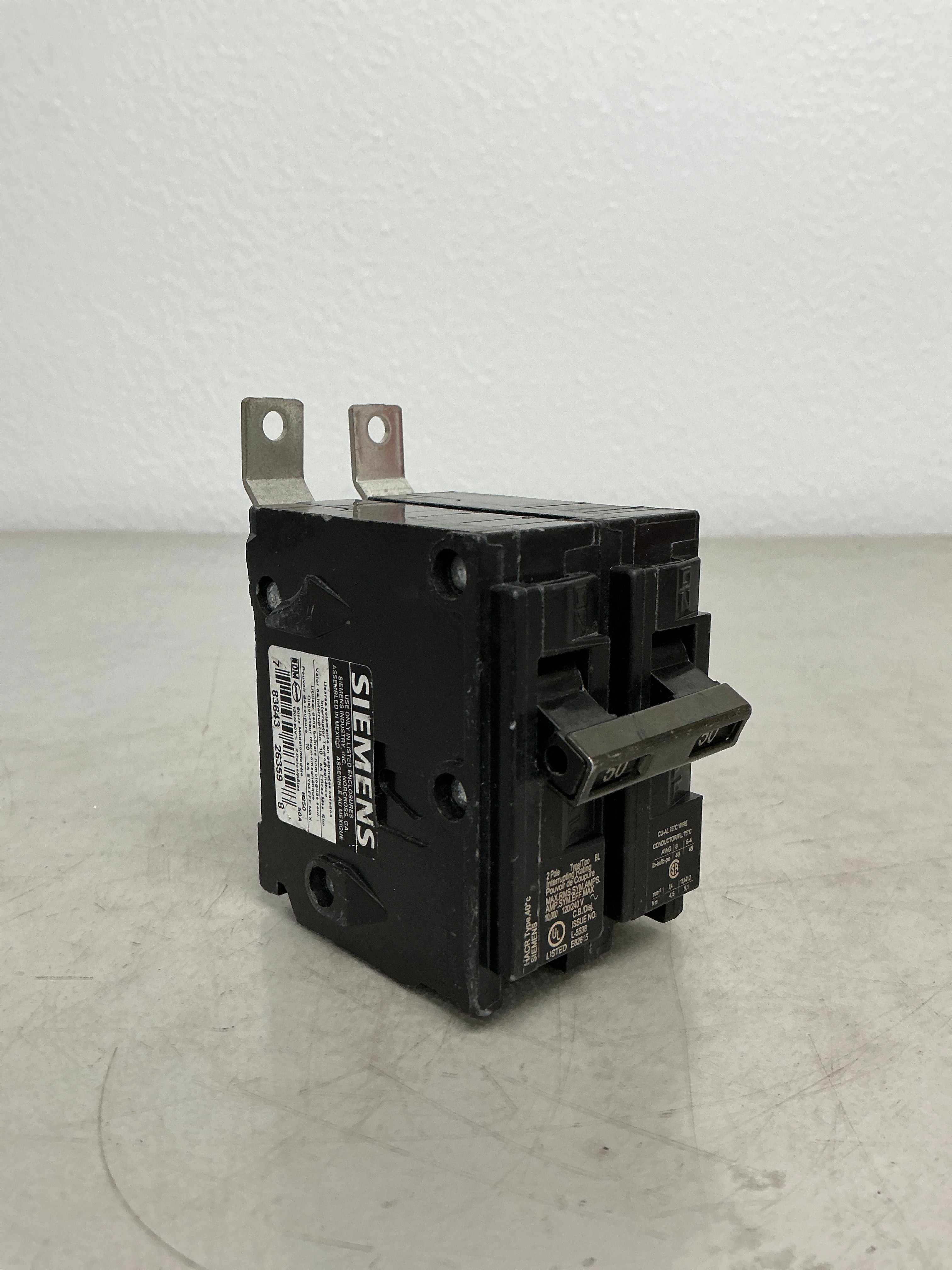 Used Siemens B250 2 Pole, 50 Amps, 240 Volts