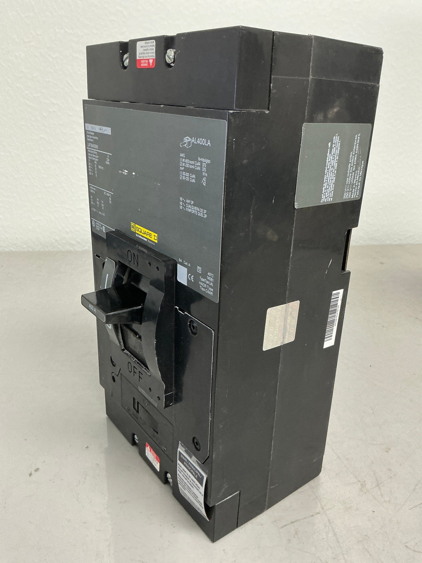 Used Square D LAP36400MB 3 Pole, 400 Amps Circuit Breaker
