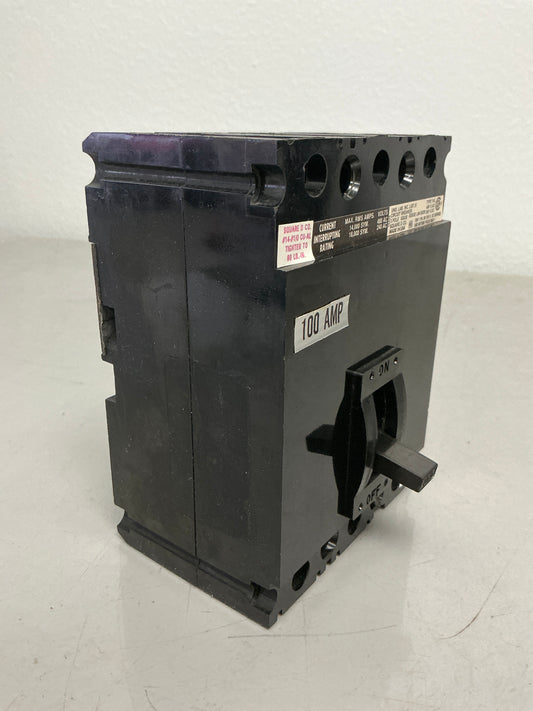 *CHIPPED*Used Square D FAL34100 3 Pole, 100 Amps, 480 Volts