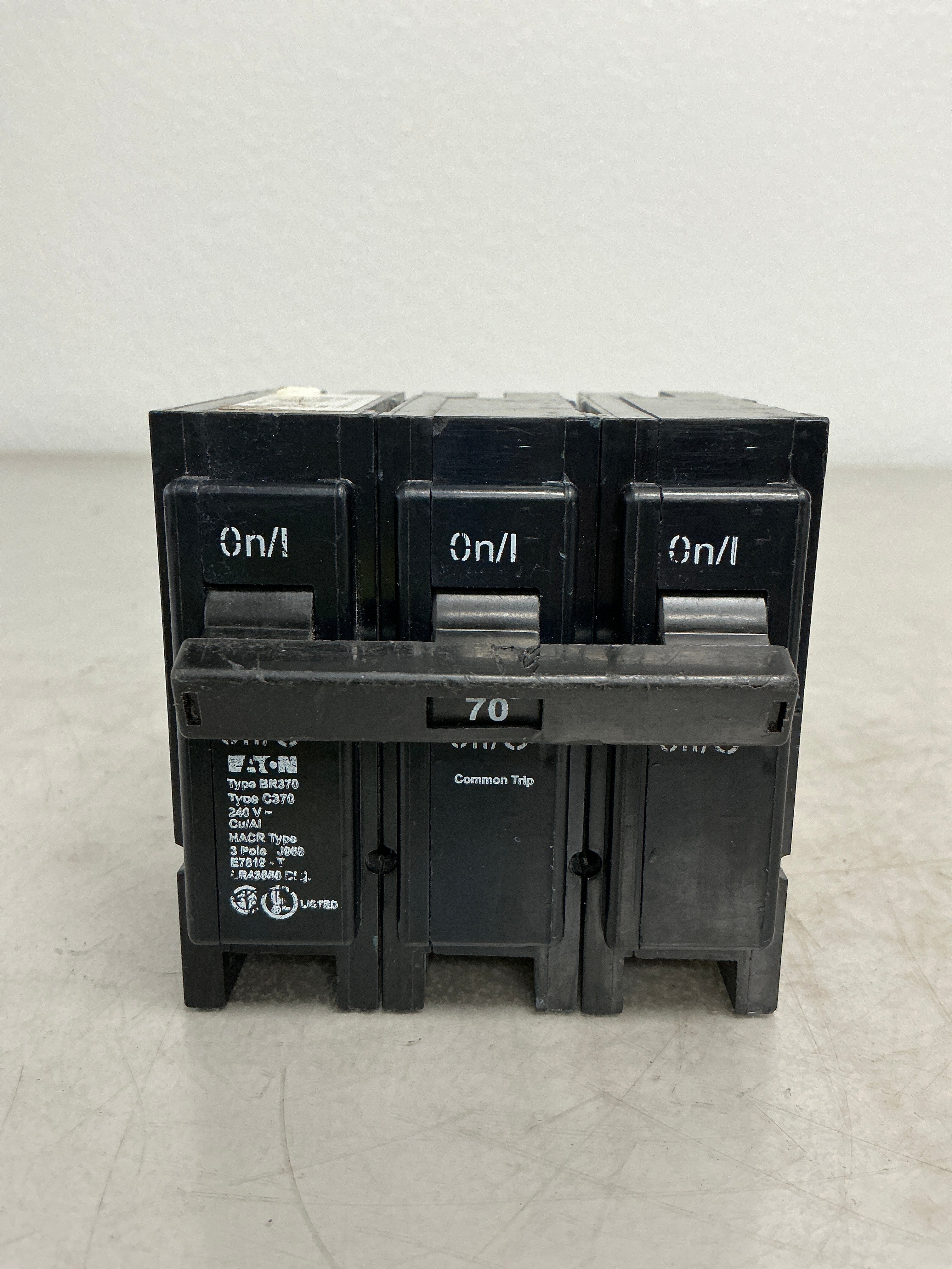 Used Eaton BR370 3 Pole, 70 Amps, 240 Volts