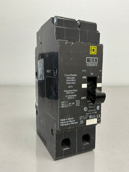 Used EDB24015 2 Poles, 15 Amps, 480Y/277V