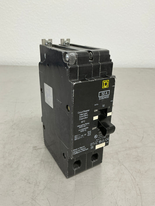 Used Square D EDB24050 2 Pole, 50 Amps, 480 Volts