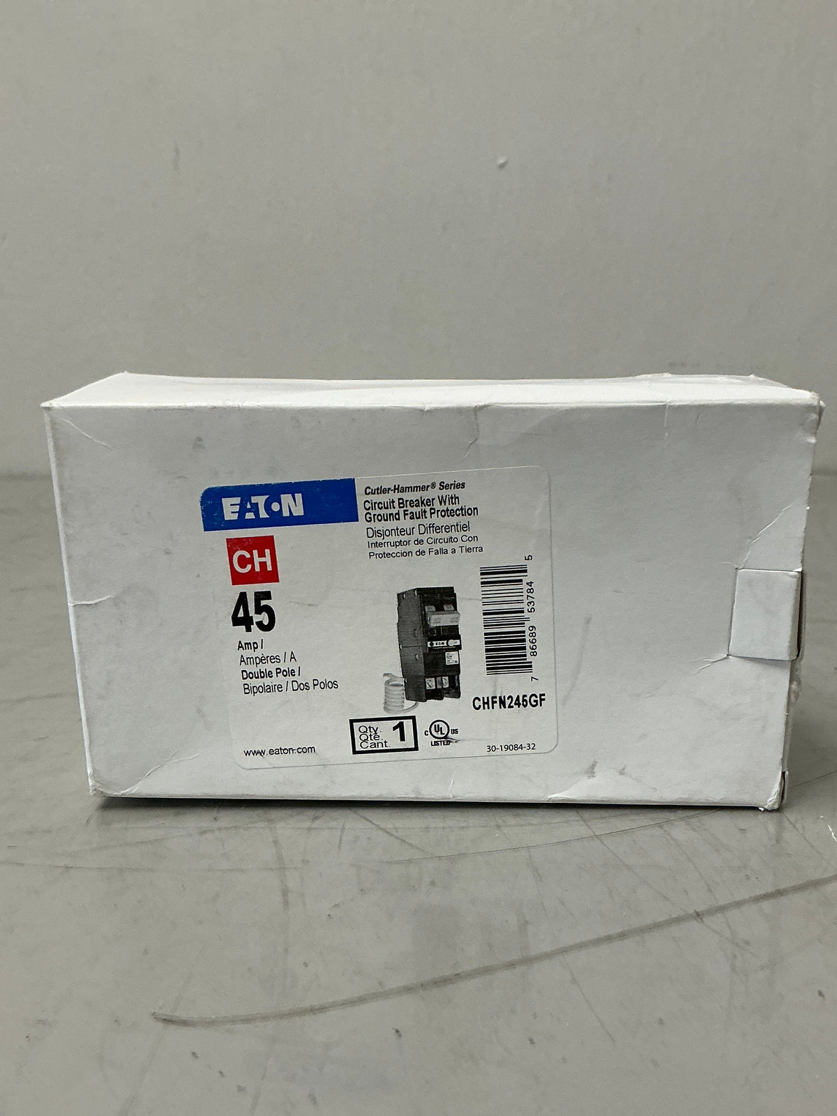 New Eaton CHFN245GF 2 Pole, 45 Amps, 120/240 Volt Circuit Breaker