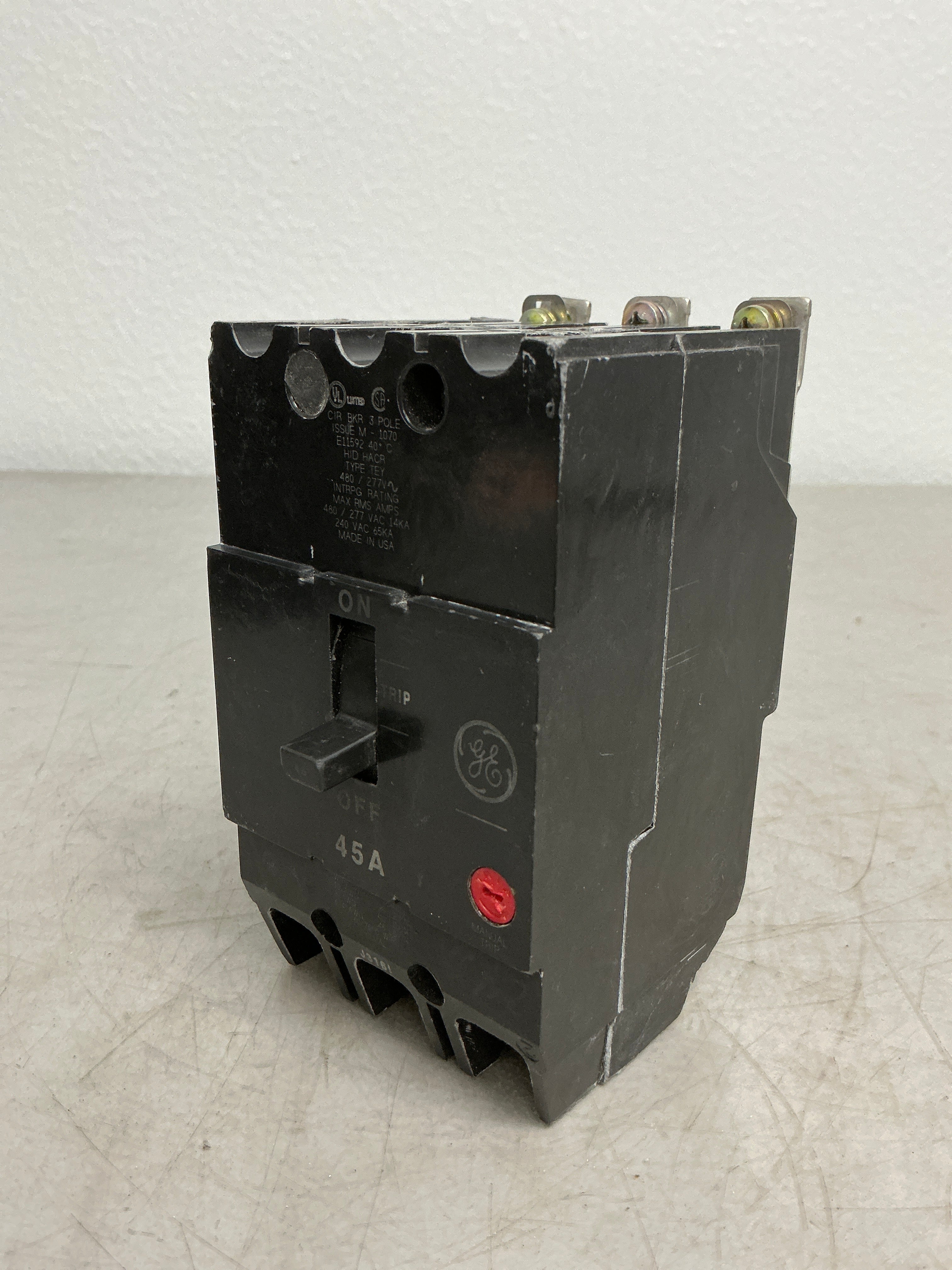 Used TEY345 3 Pole, 45 Amps, 480 Volts Circuit Breaker