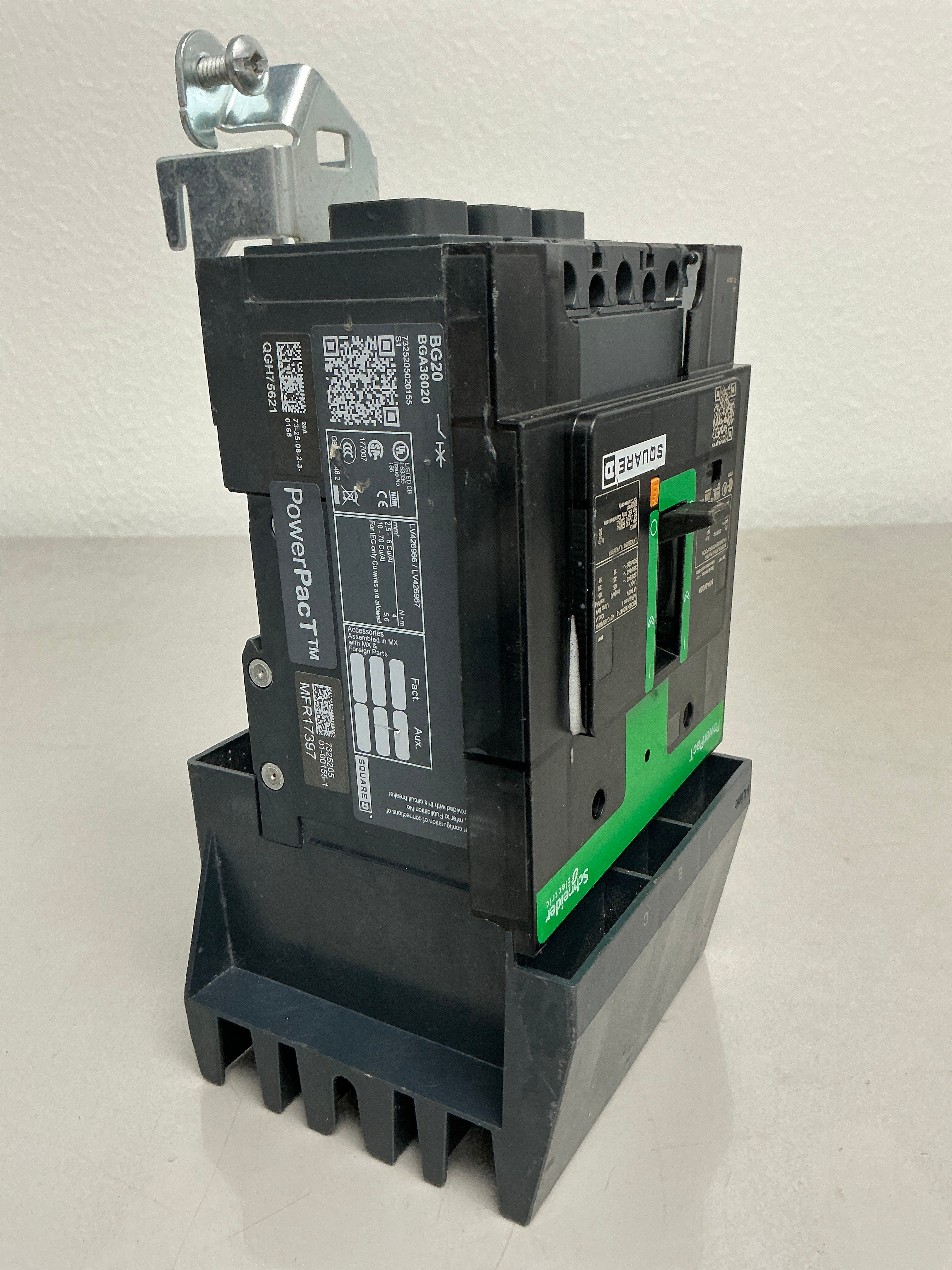 Used Square D BGA36020 3 Pole, 600 Volts, 20 Amps