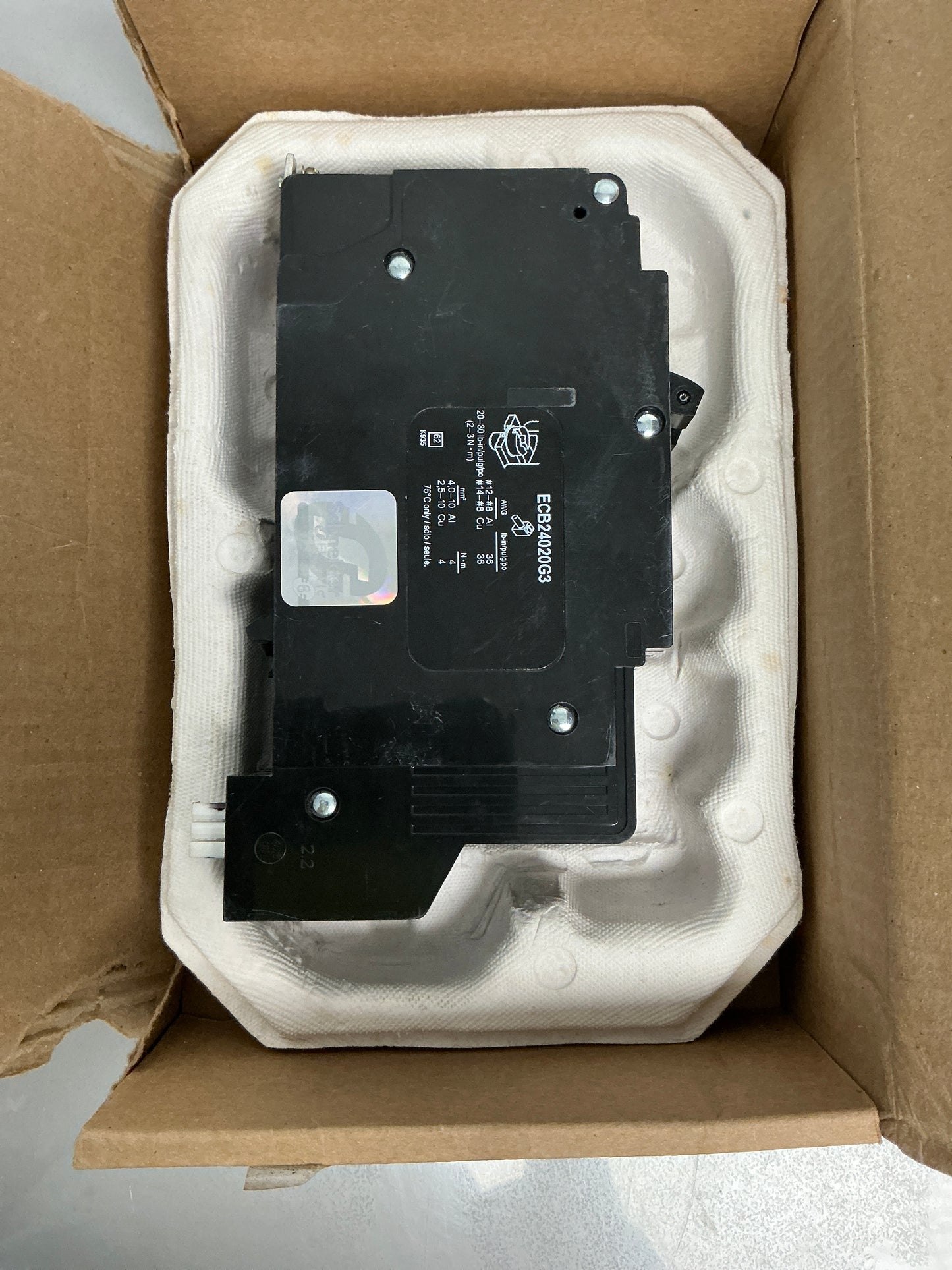 New Square D ECB24020G3 2 Pole, 80 Volts, 20 Amps