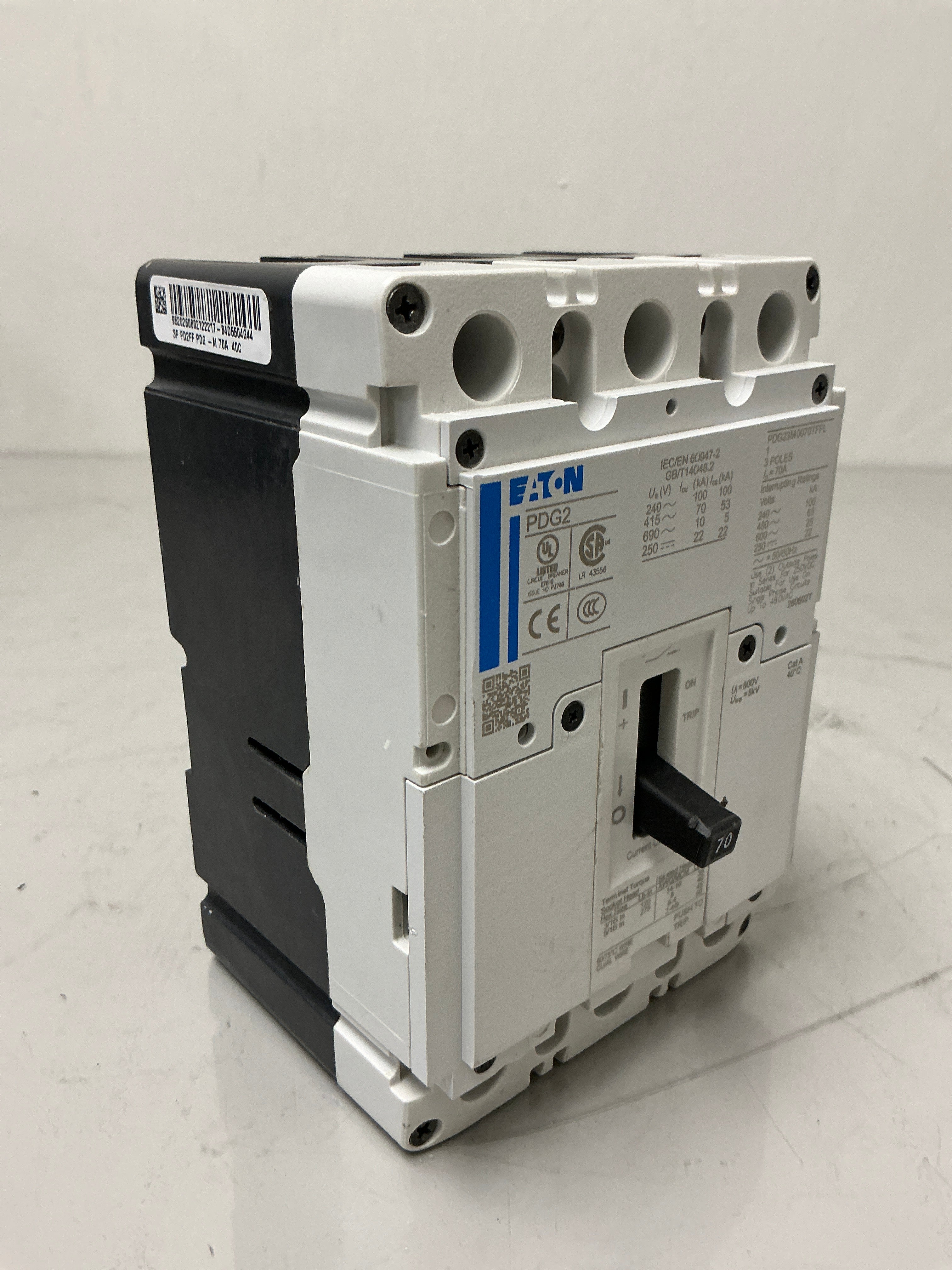 New Eaton PDG23M0070TFFL 3 Pole, 70 Amps, 480 Volts Circuit Breaker