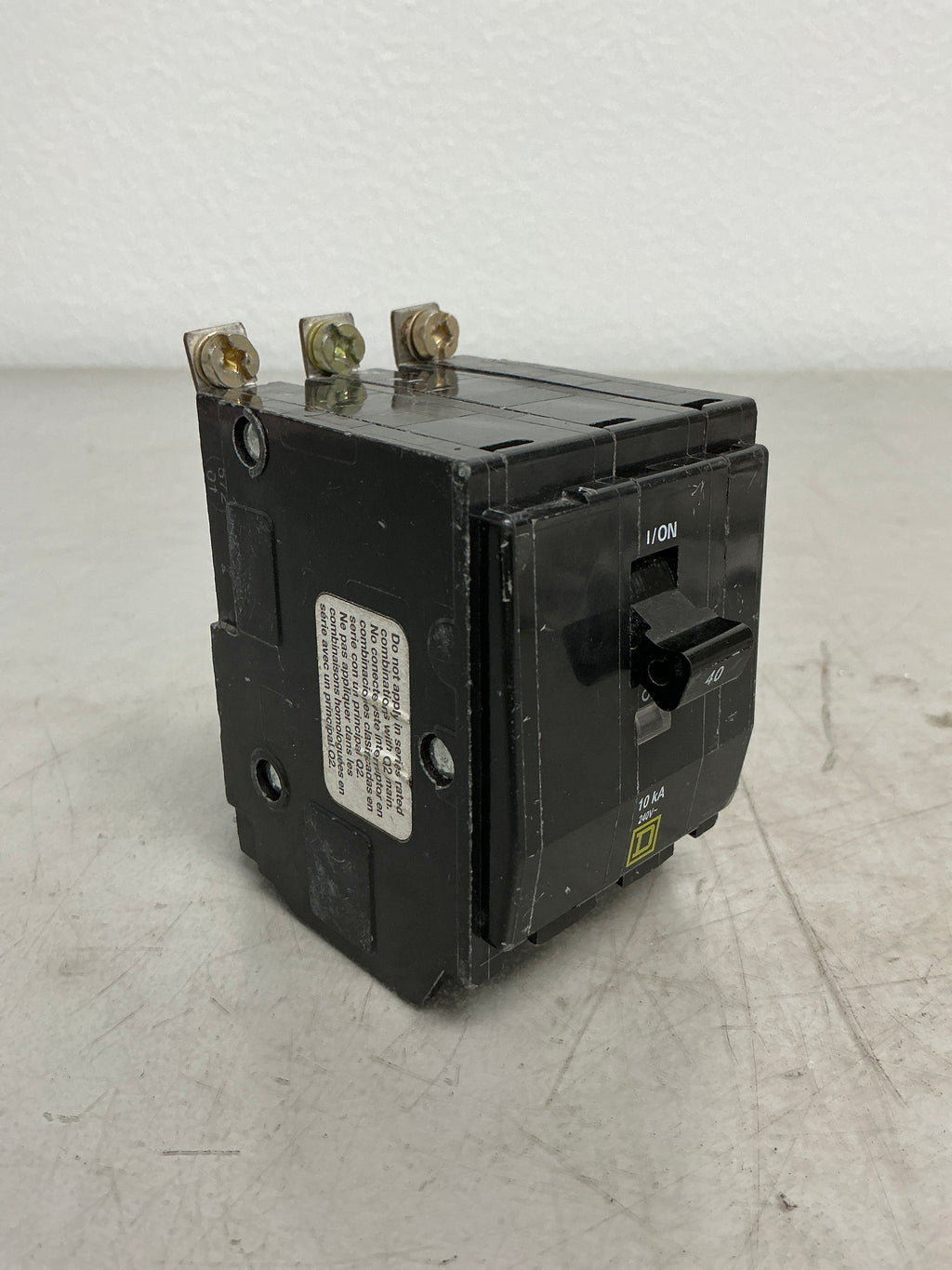 Used Square D QOB340 3 Pole, 40 Amps, 240 Volts