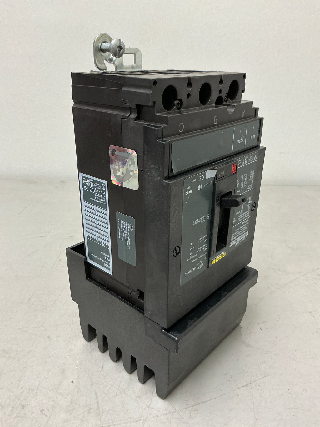 Used Square D HJA36045 3 Pole, 45 Amps, 600 Volts Circuit Breaker
