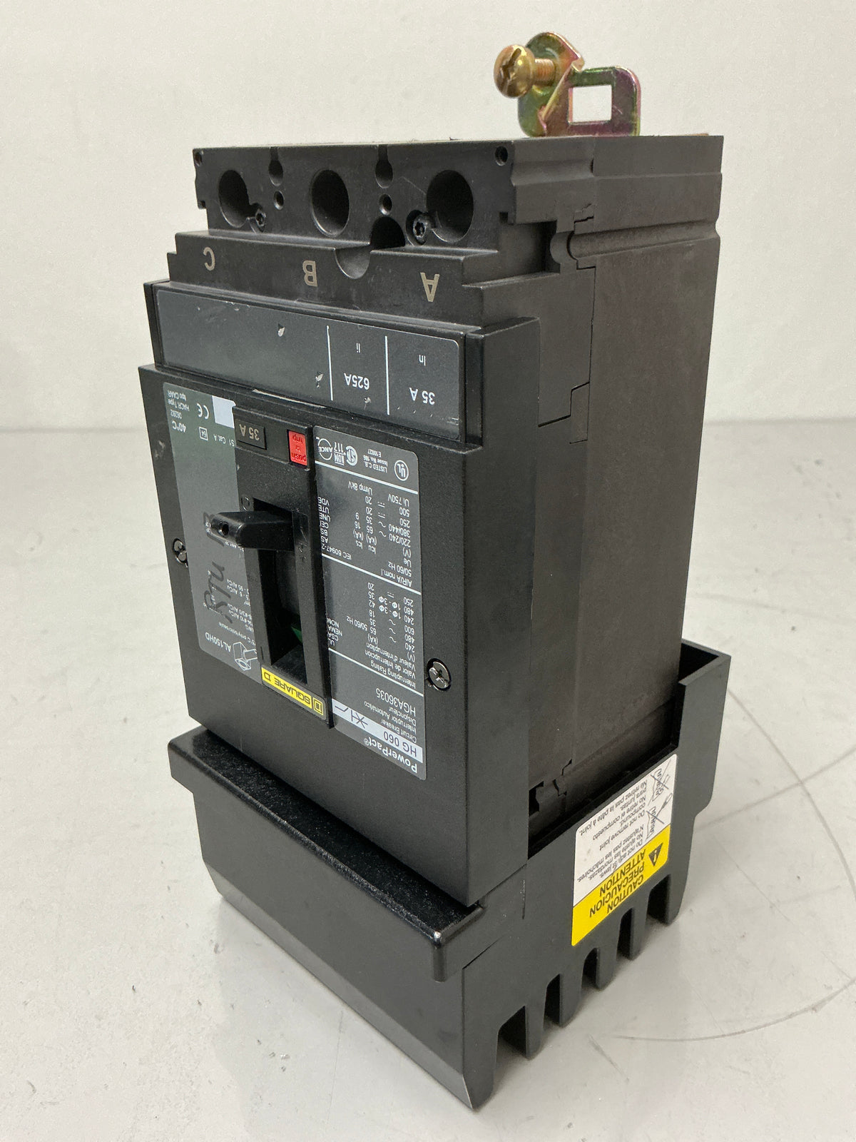 Used Square D HGA36035 3 Pole, 35 Amps, 480 Volts Circuit Breaker