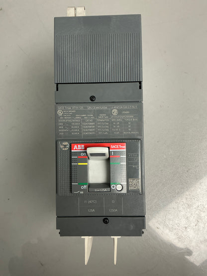 New ABB XT1HU3125AYD000XXX 125 Amps, 3 Pole, Breaker