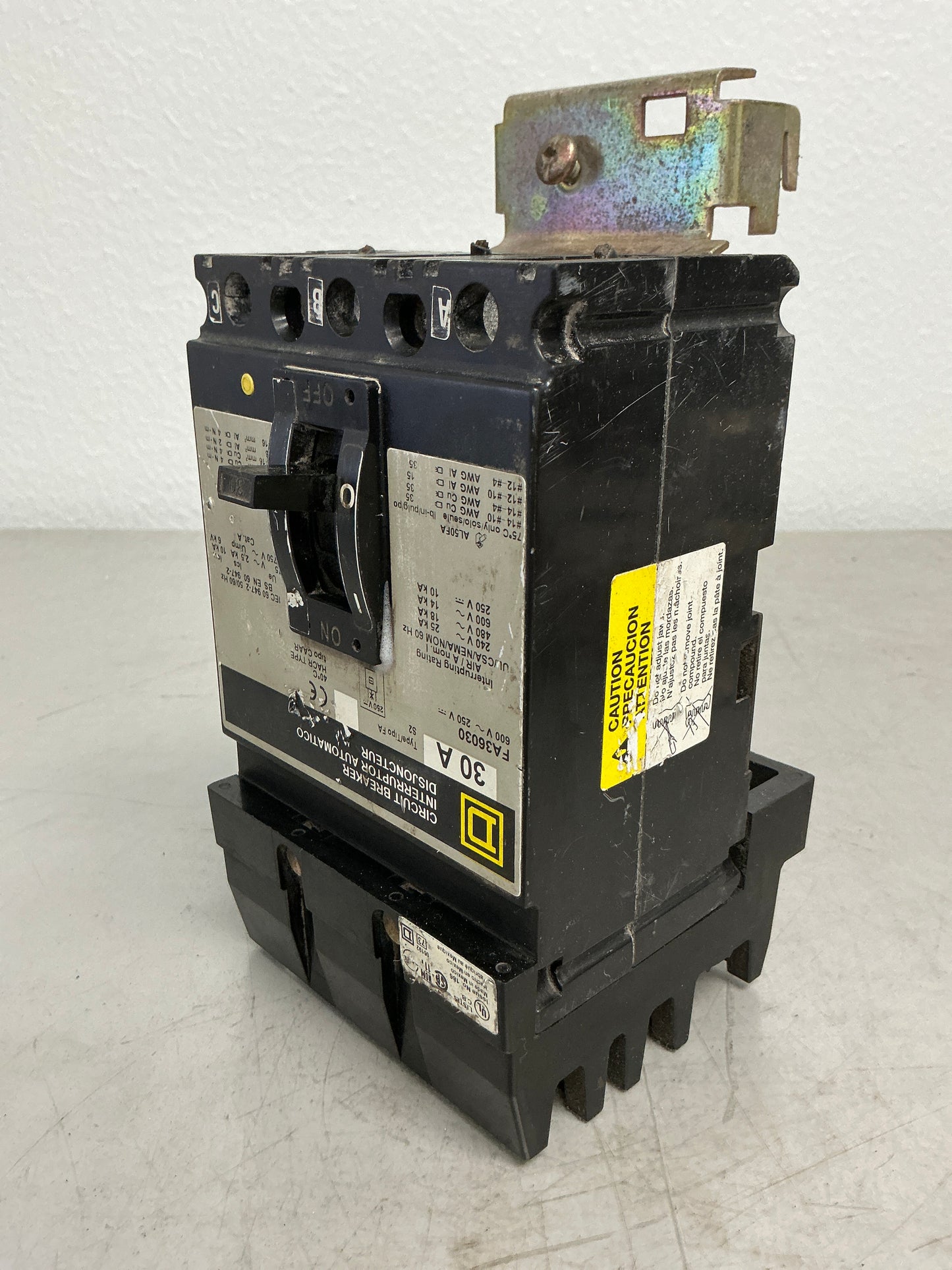 Used Square D FA36030 3 Pole, 30 Amps, 600 Volts