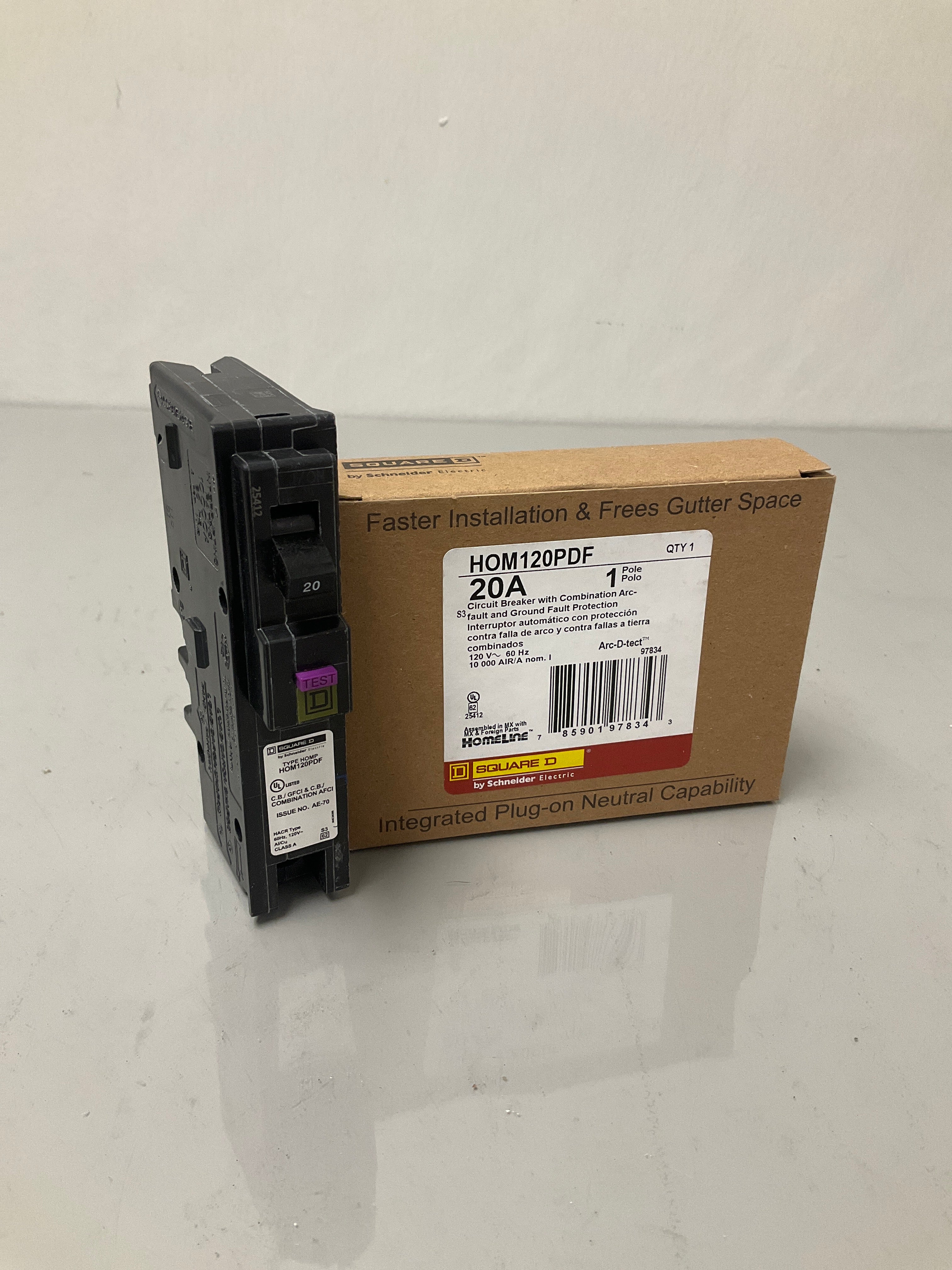 New Square D HOM120PDF 1 Pole, 20 Amps, 120 Volts Circuit Breaker