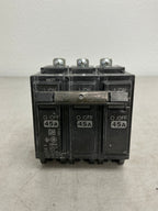 Used THQB32045 3 Pole, 45 Amps, 240 Volts