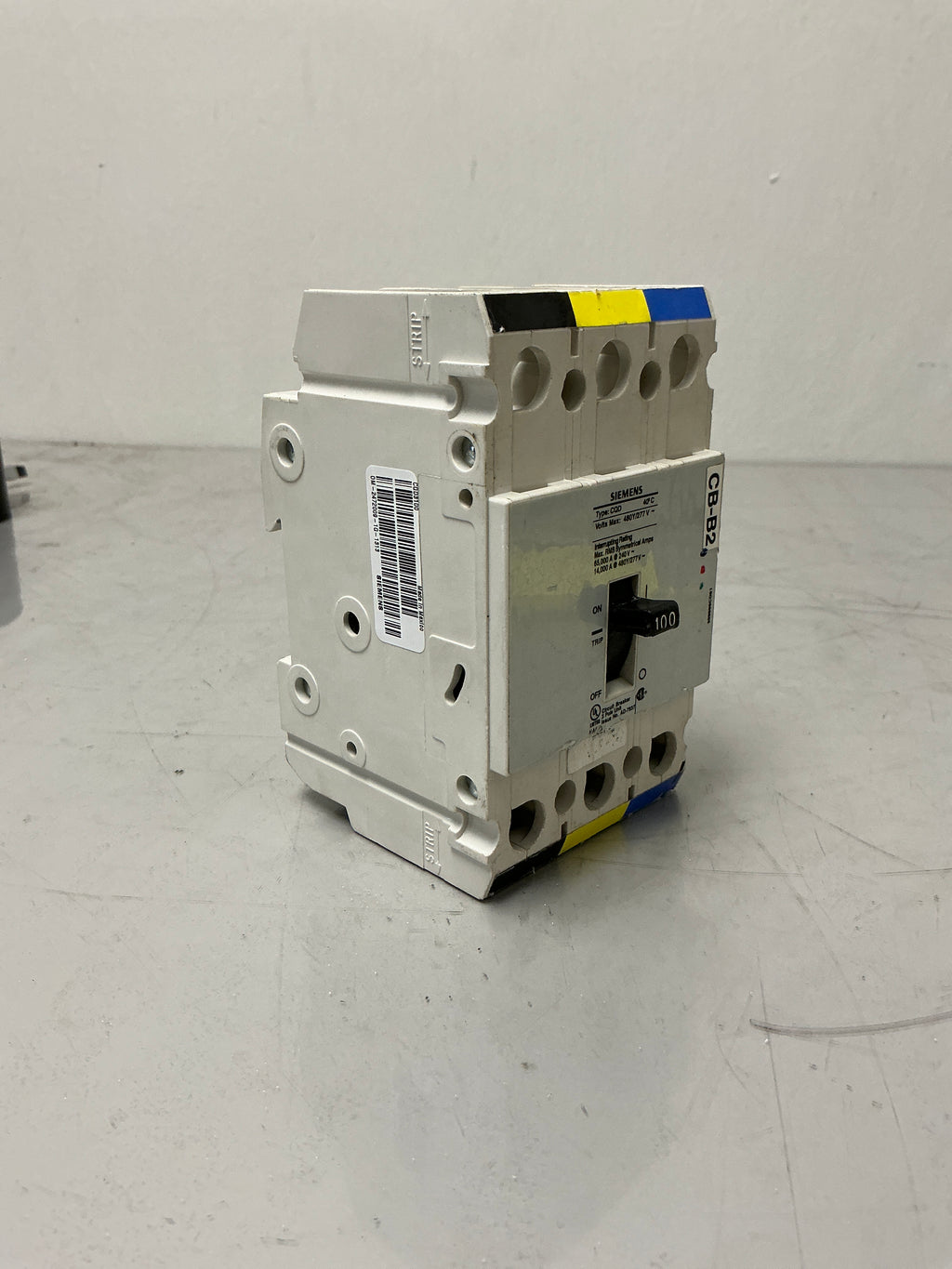 Used Siemens CQD3100 3Pole, 100Amps, 480 Volts Circuit Breaker