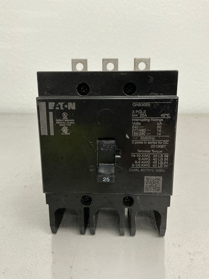 Used GHB3025 3 Pole, 25 Amps, 277/480 Volt