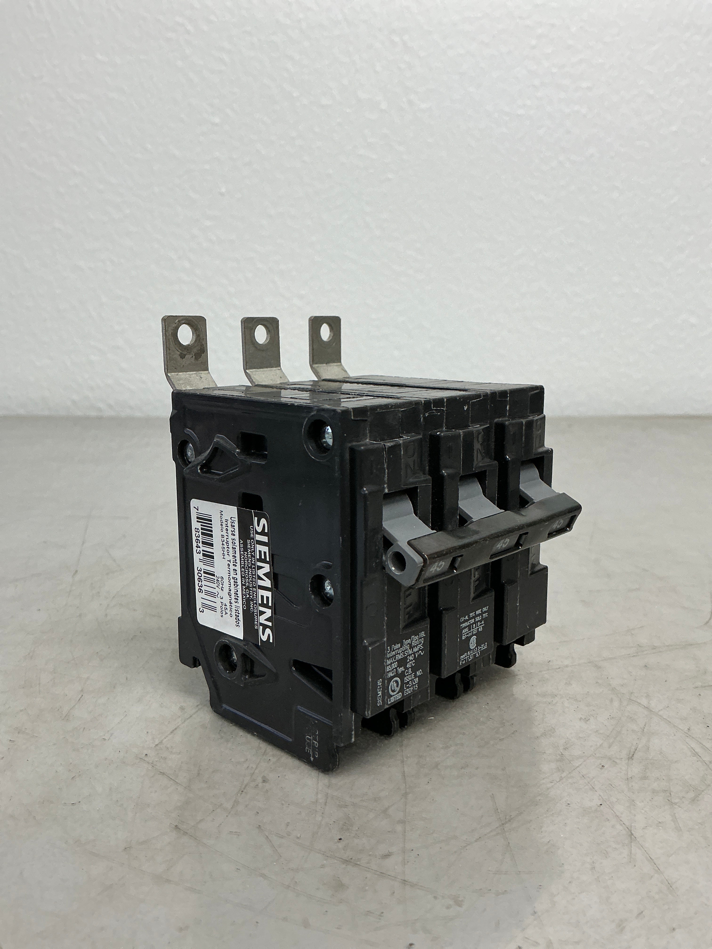New Siemens B345HH 3 Pole, 45 Amps, 240 Volts