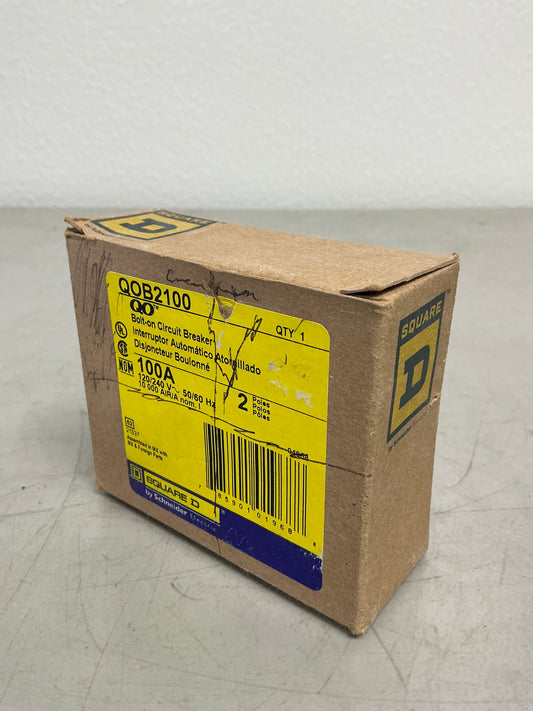 New Square D QOB2100 2 Poles, 100 Amps, 240 Volts
