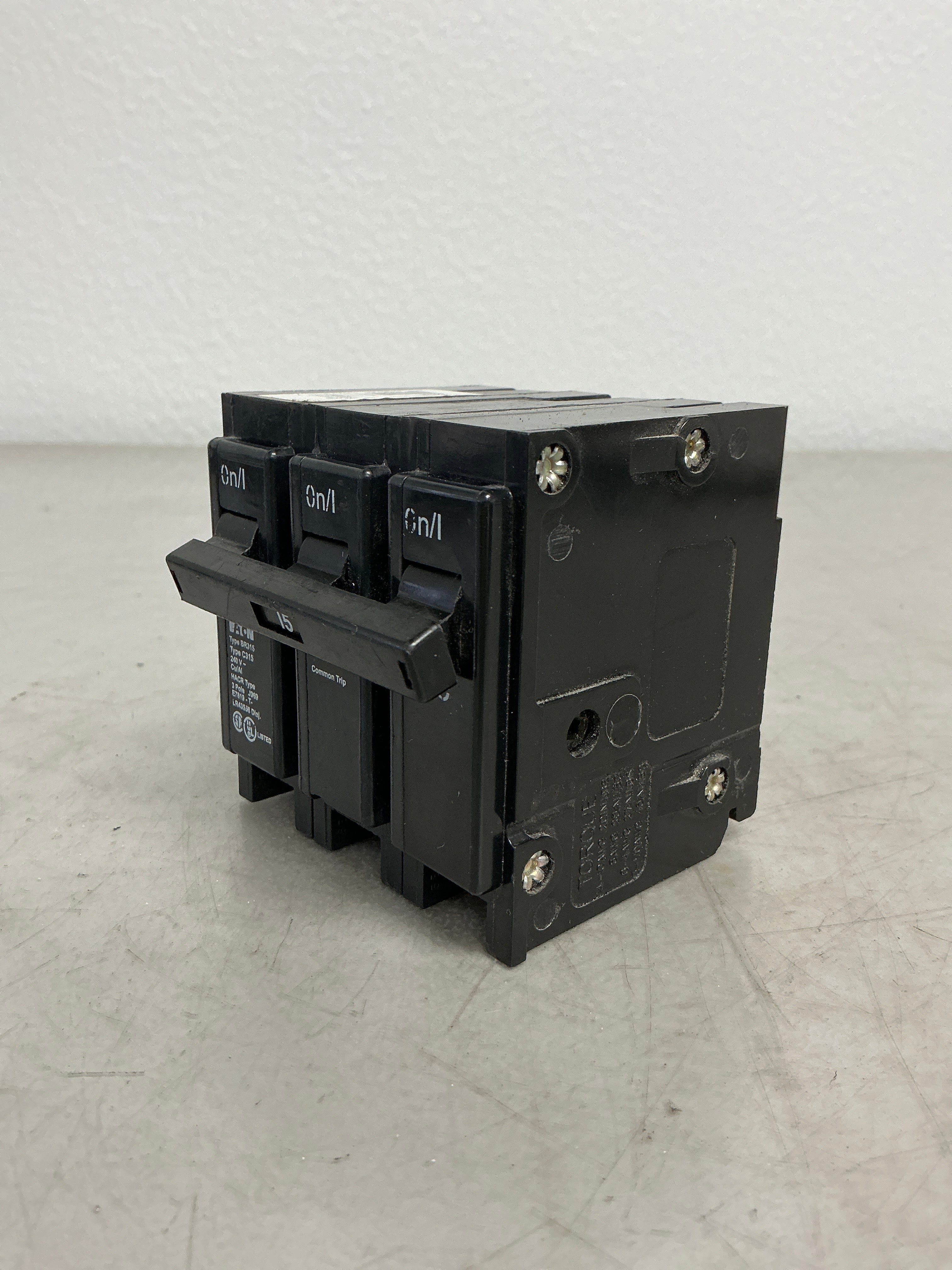 Used Eaton BR315 3 Pole, 15 Amps, 240 Volts