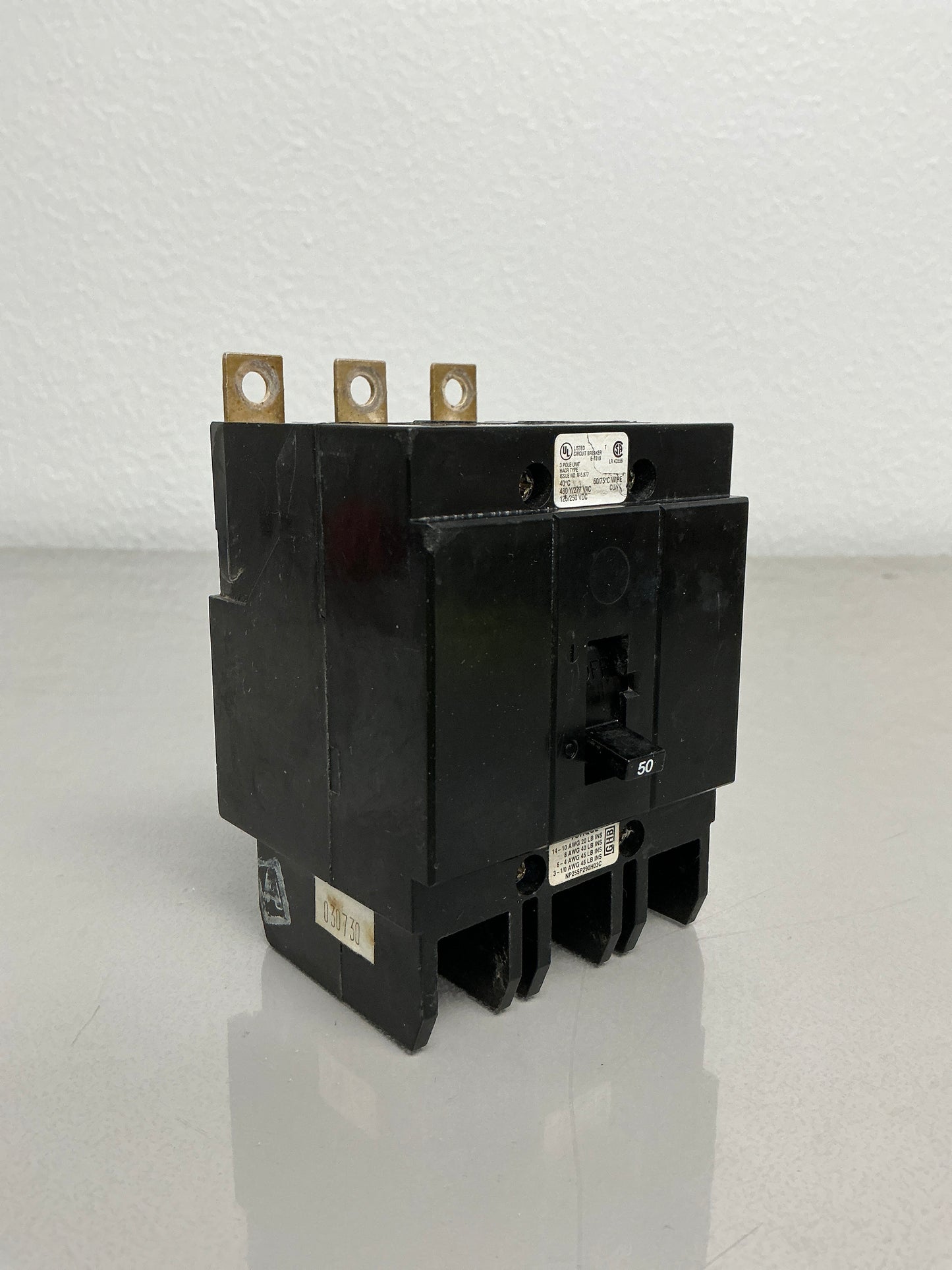 Used GHB3050 3 Pole, 50 Amps, 480/277 Volts