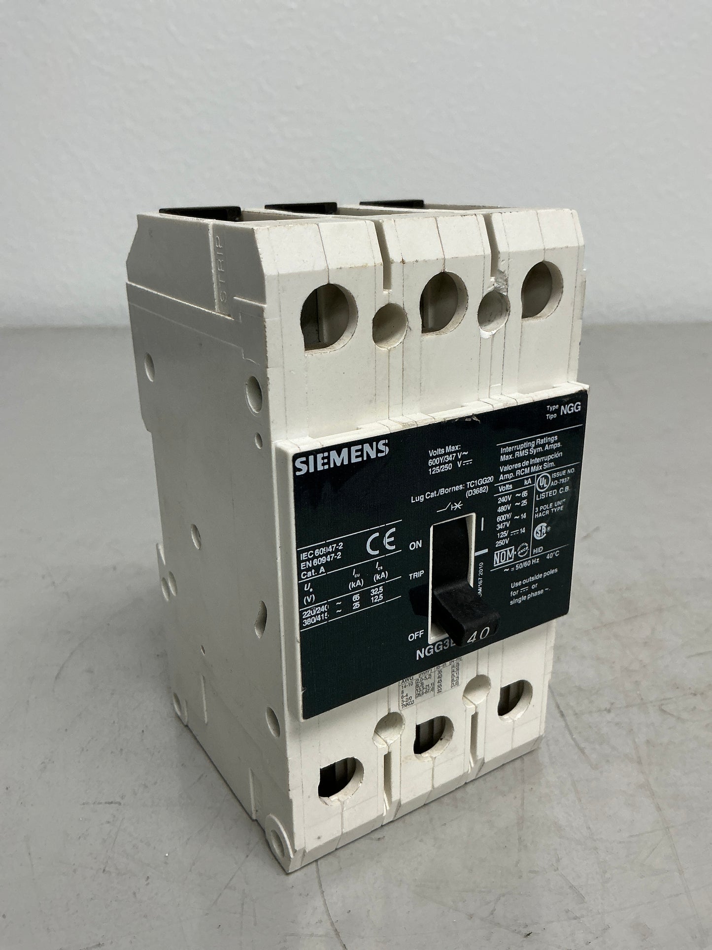Used Siemens NGG3B040 40 Amps