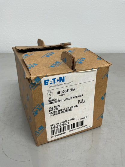New Eaton HFDDC3150W 3 Poles, 150 Amps, 600 Volts