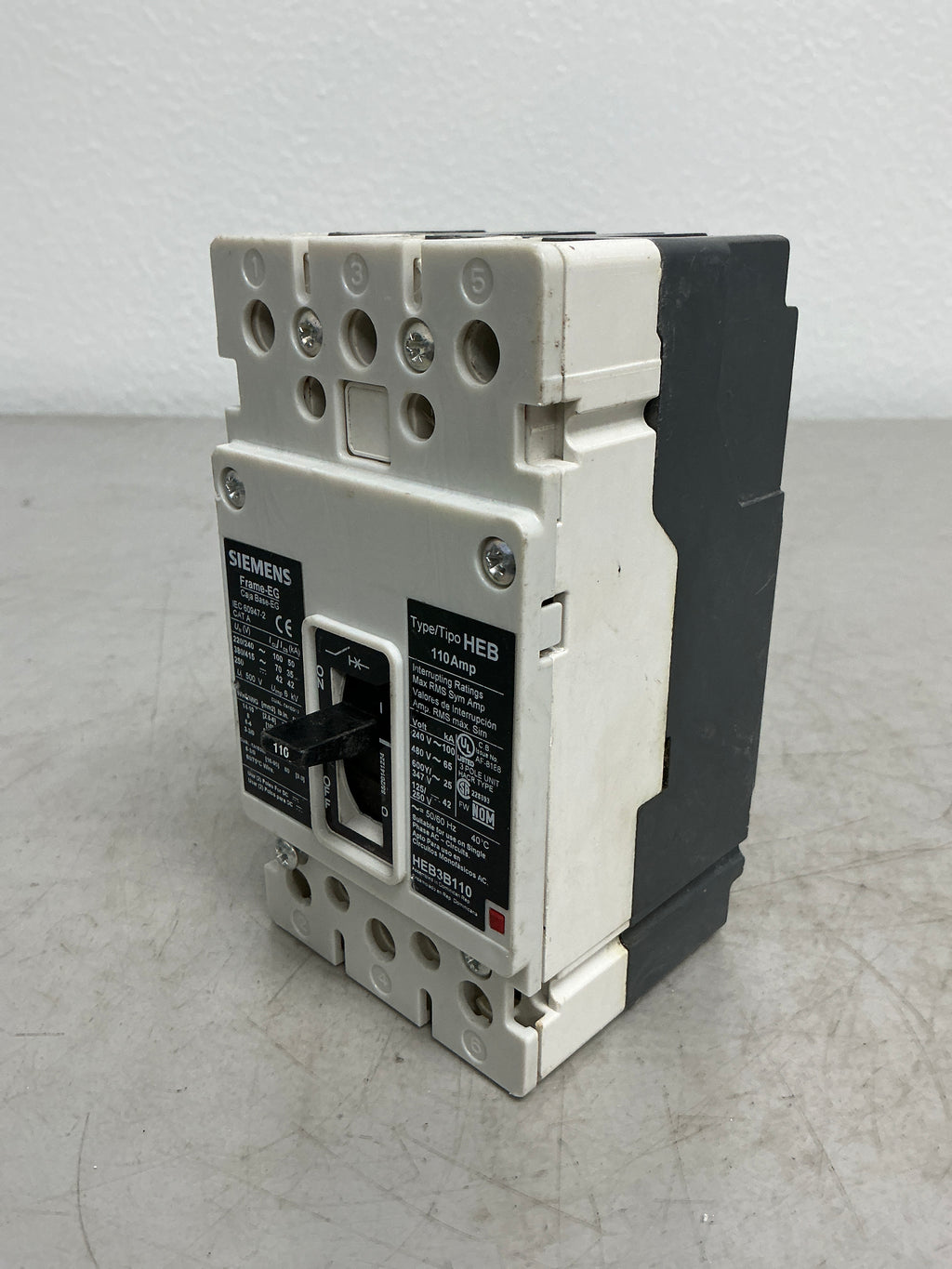 Used Siemens HEB3B110 3 Pole, 110 Amps, 480 Volts