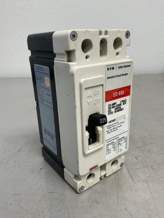 Used Eaton ED2225L 2 Poles, 225 Amps, 240 Volts