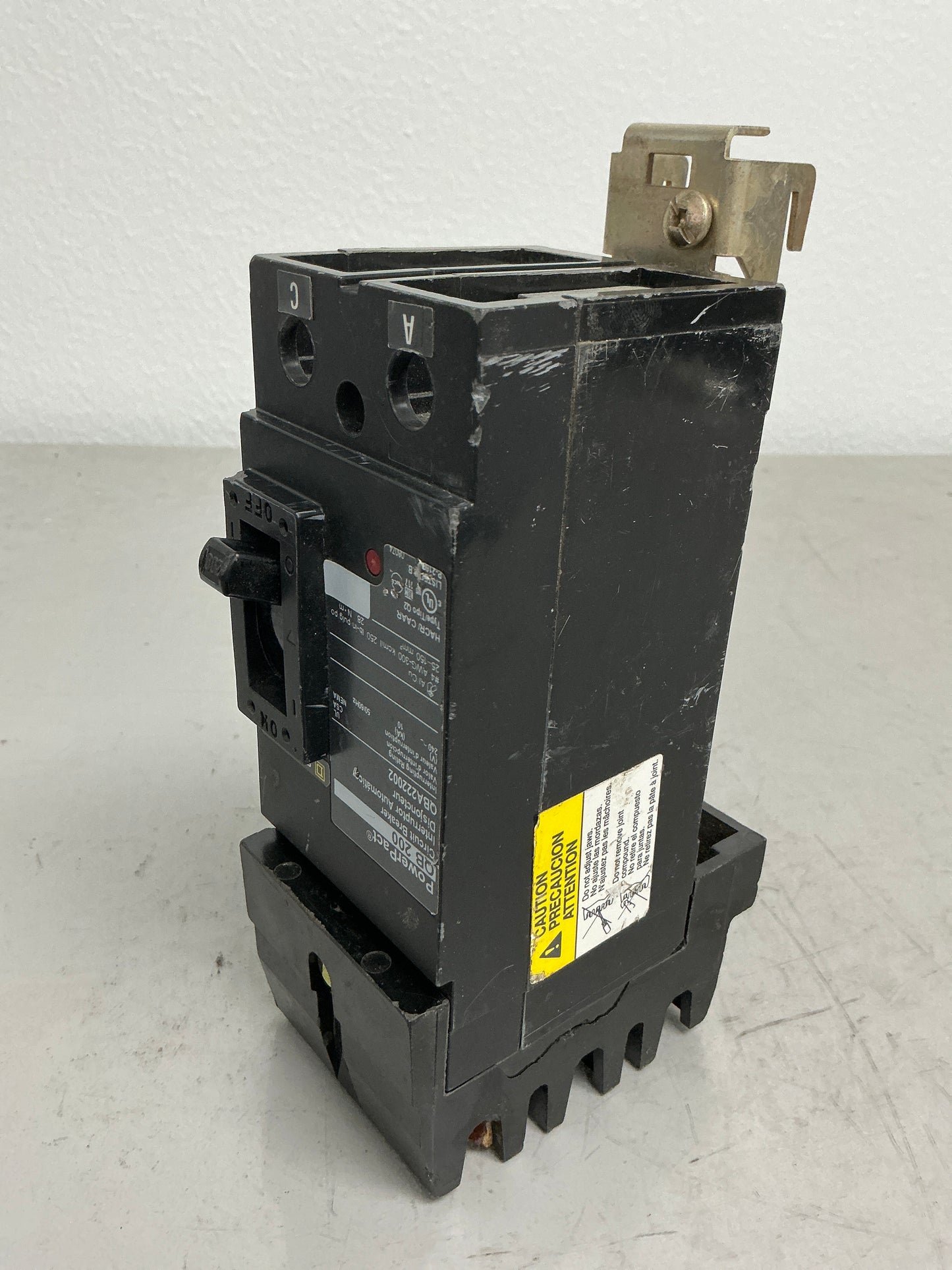 *CHIPPED* Used Square D QBA222002 2 Pole, 200 Amps, 240 Volt