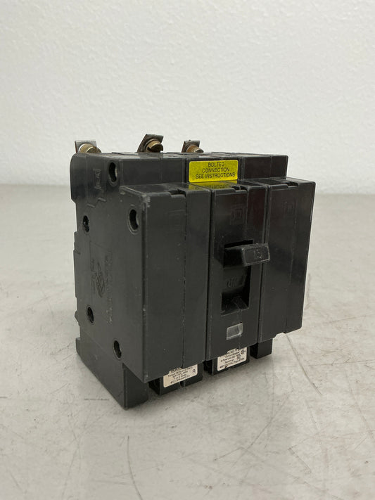 Used Square D EHB34015 3 Pole, 15 Amps, 480 Volts