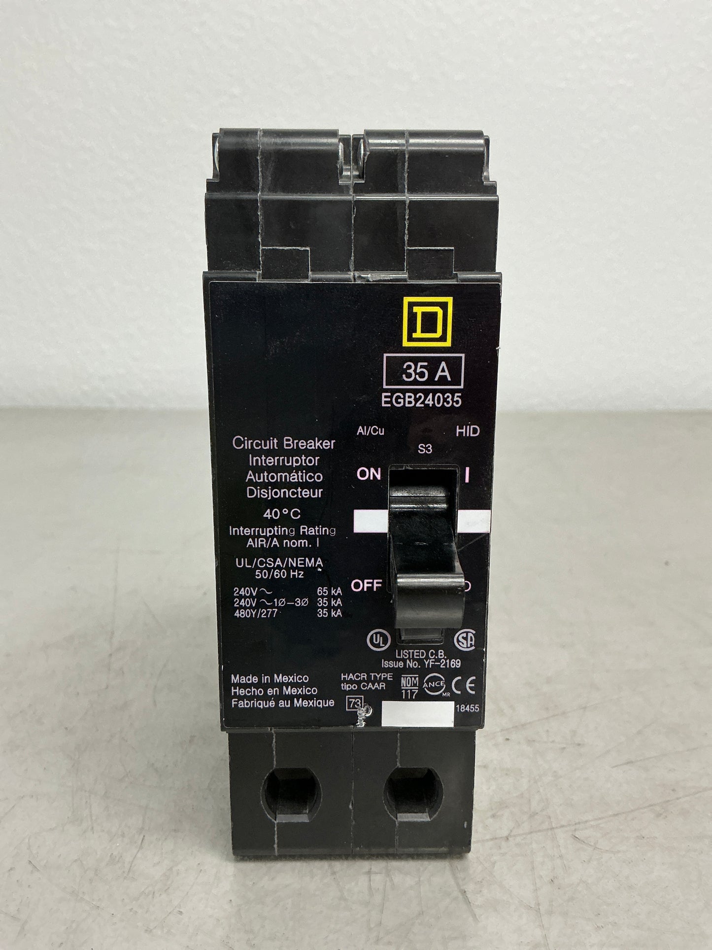 New Square D EGB24035 2 Pole, 35 Amps, 480 Volts