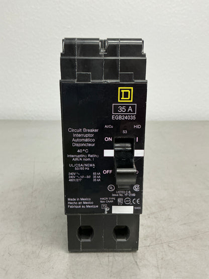 New Square D EGB24035 2 Pole, 35 Amps, 480 Volts