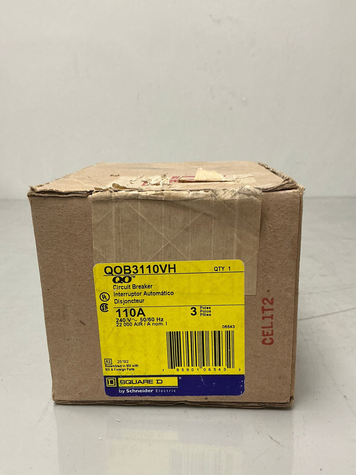 New Square D QOB3110VH 3 Pole, 110 Amps, 240 Volts Circuit Breaker