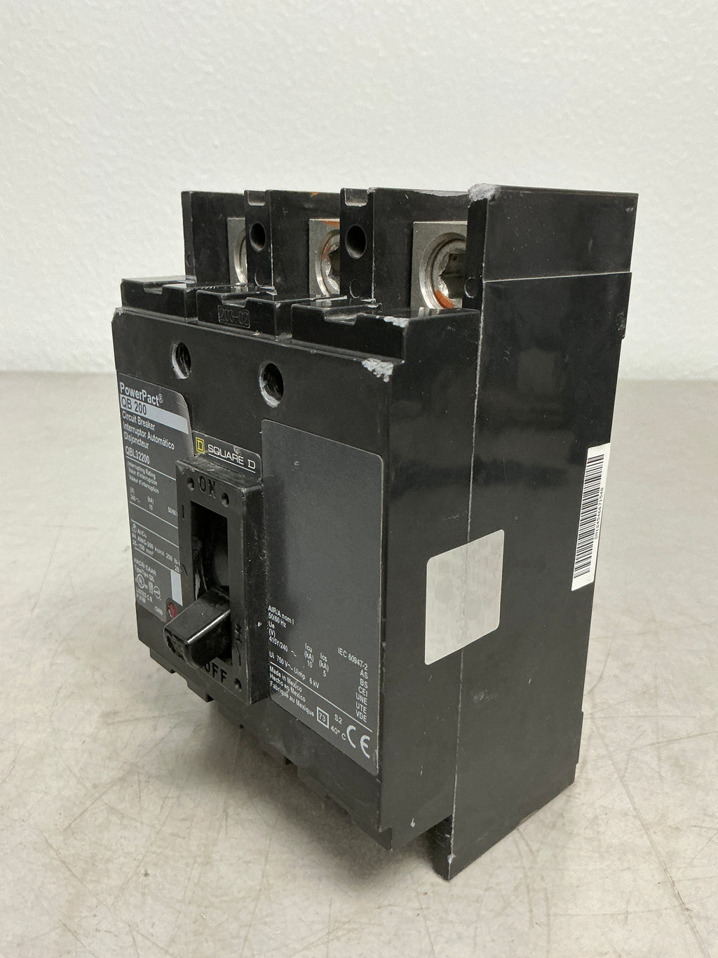 Used Square D QBL32200 3 Pole, 200 Amps, 240 Volts Circuit Breaker