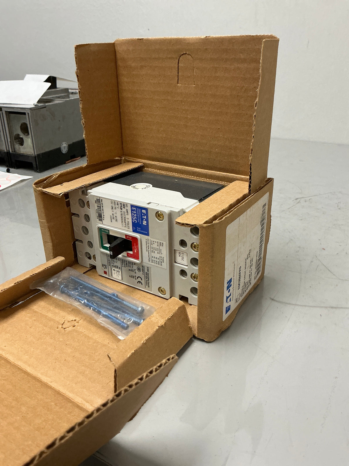 New Eaton EGC3060FFG 3 Pole, 60 Amps, 480 Volt, Circuit Breaker