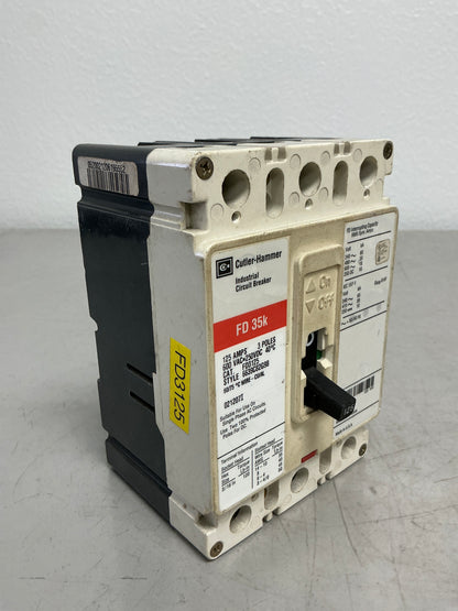 Used FD3125 3 Poles, 125 Amps, 600 Volts