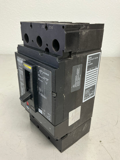 Used Square D JDL36250 3 Pole, 250 Amps, 600 Volts